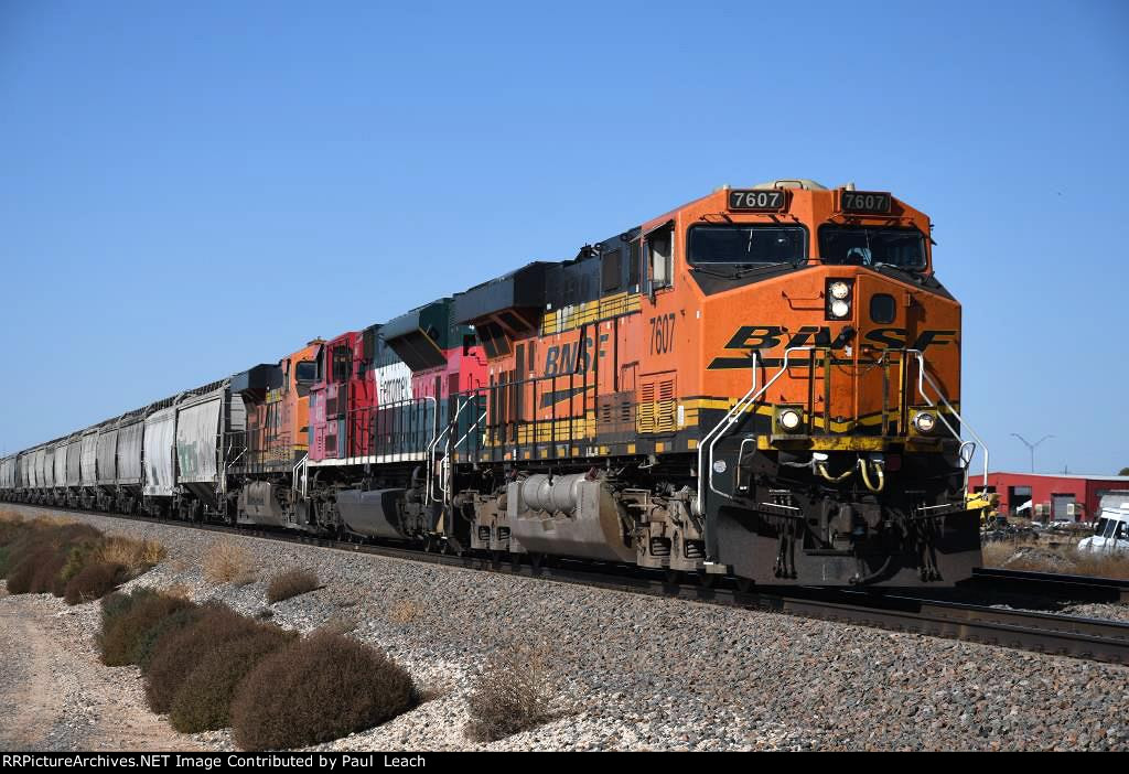 Grain train cruises east